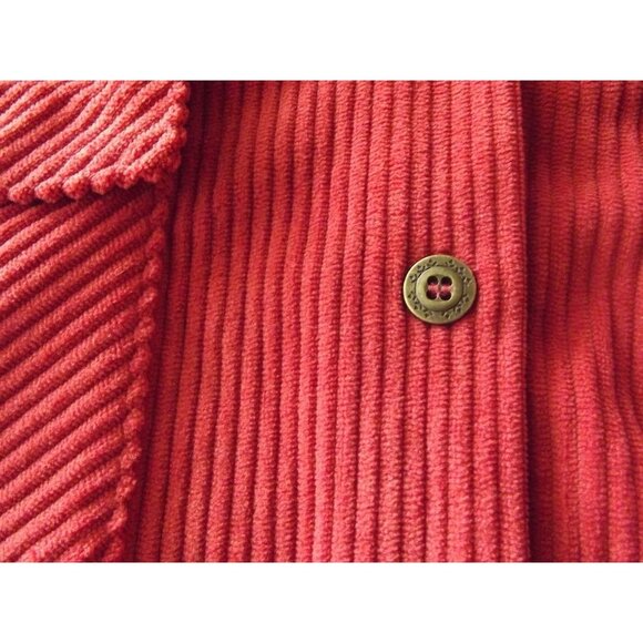 Alfred Dunner Shacket Womens Size 3X Rust Burnt Orange Soft Cord Jacket shirt - Picture 4 of 10